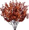 6 Bundles Burnt Orange Artificial Baby’s Breath Flowers – 18.5-Inch Silk Gypsophila for Wedding Bouquets, Table Centerpieces, Home Décor, and Modern European Floral Arrangements